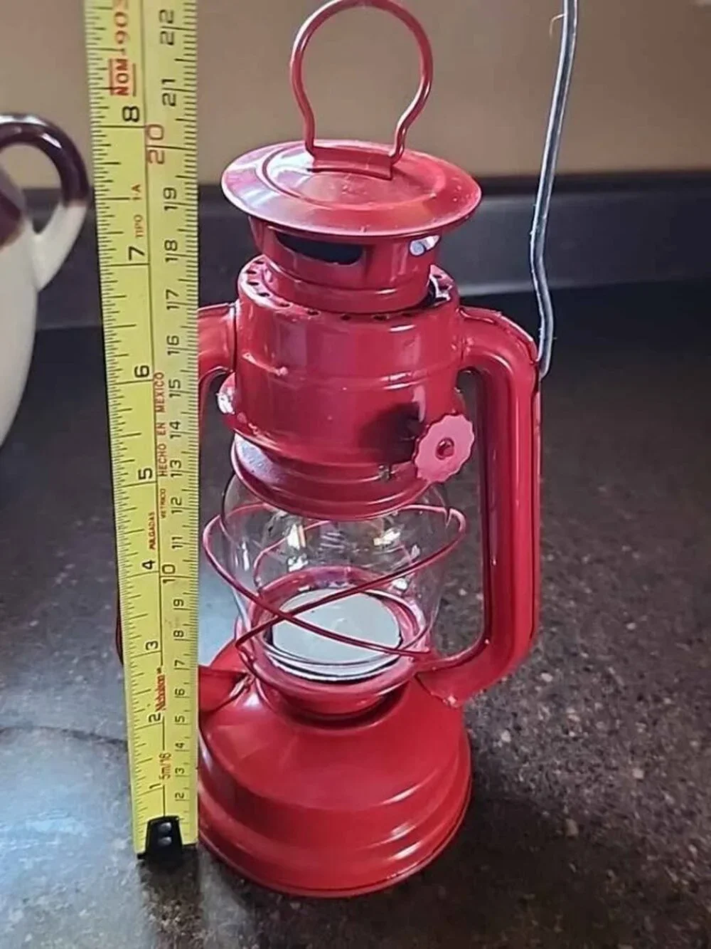 Red lantern design tealight holder